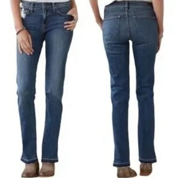 Principle Denim Innovators Blue Denim Raw Open Hem Straight Mid Rise Jeans Sz 30 - Picture 1 of 11